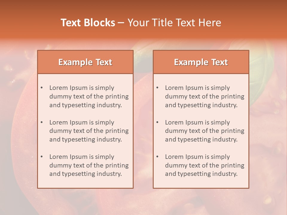 Vegetarian Basil Tomato PowerPoint Template