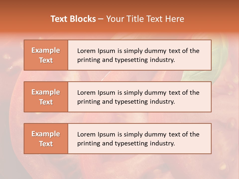 Vegetarian Basil Tomato PowerPoint Template