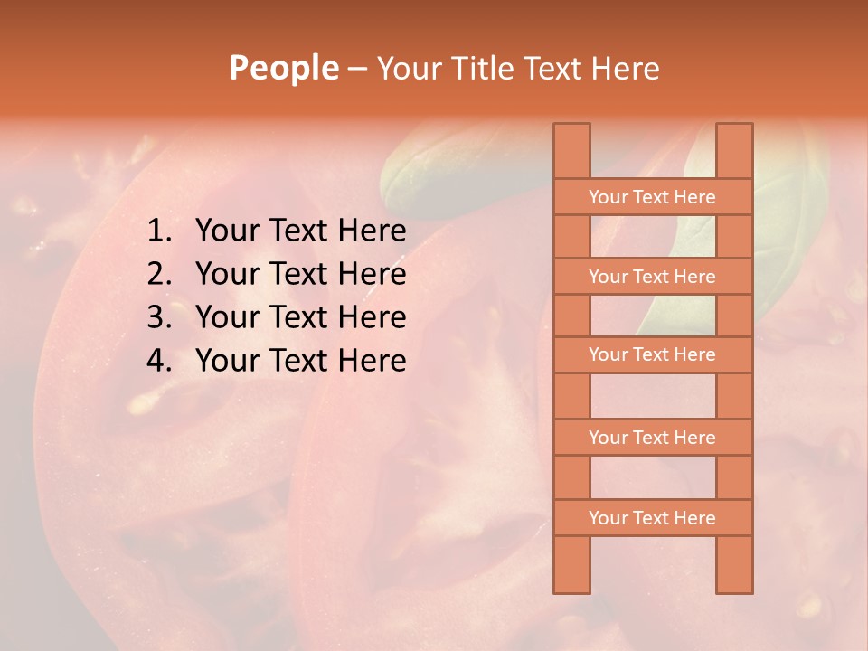 Vegetarian Basil Tomato PowerPoint Template