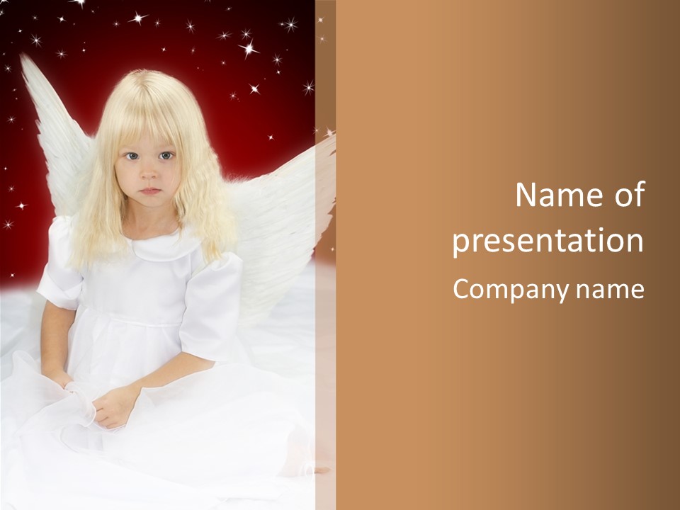 Glitter Weihnachten Federn PowerPoint Template