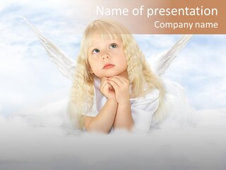 Augen Federn Wolken PowerPoint Template