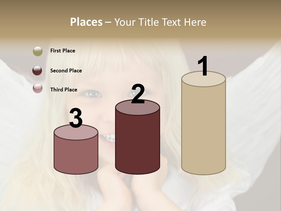 Blaue Augen Blond Rot PowerPoint Template