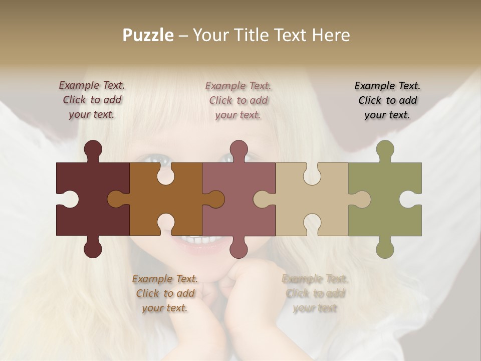 Blaue Augen Blond Rot PowerPoint Template