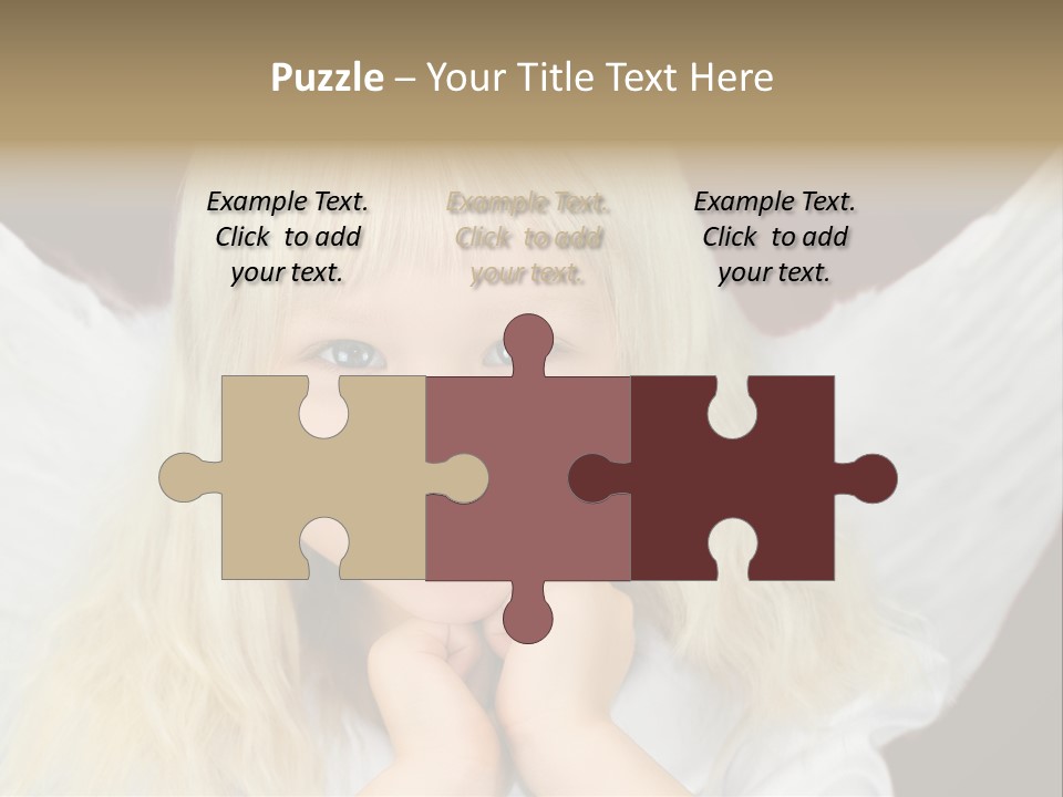 Blaue Augen Blond Rot PowerPoint Template