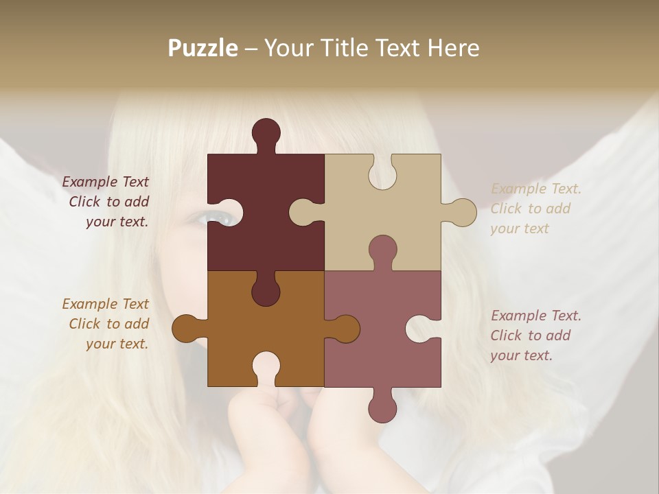 Blaue Augen Blond Rot PowerPoint Template