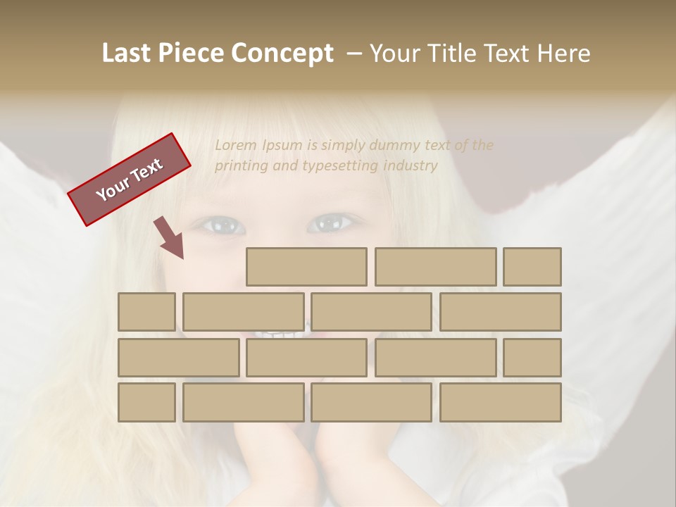 Blaue Augen Blond Rot PowerPoint Template