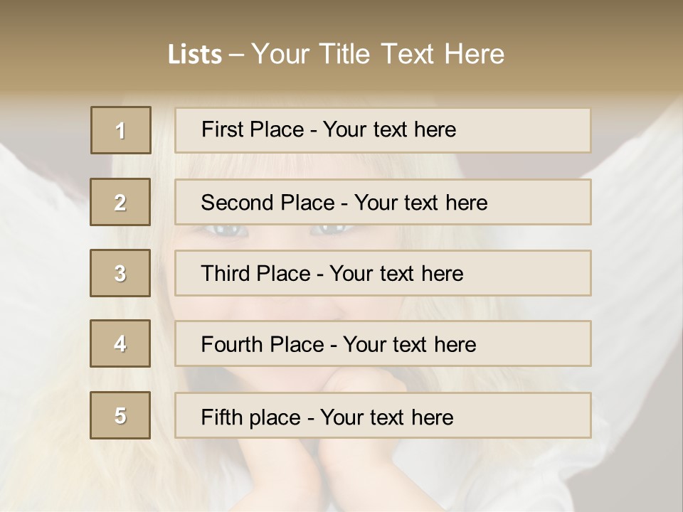 Blaue Augen Blond Rot PowerPoint Template