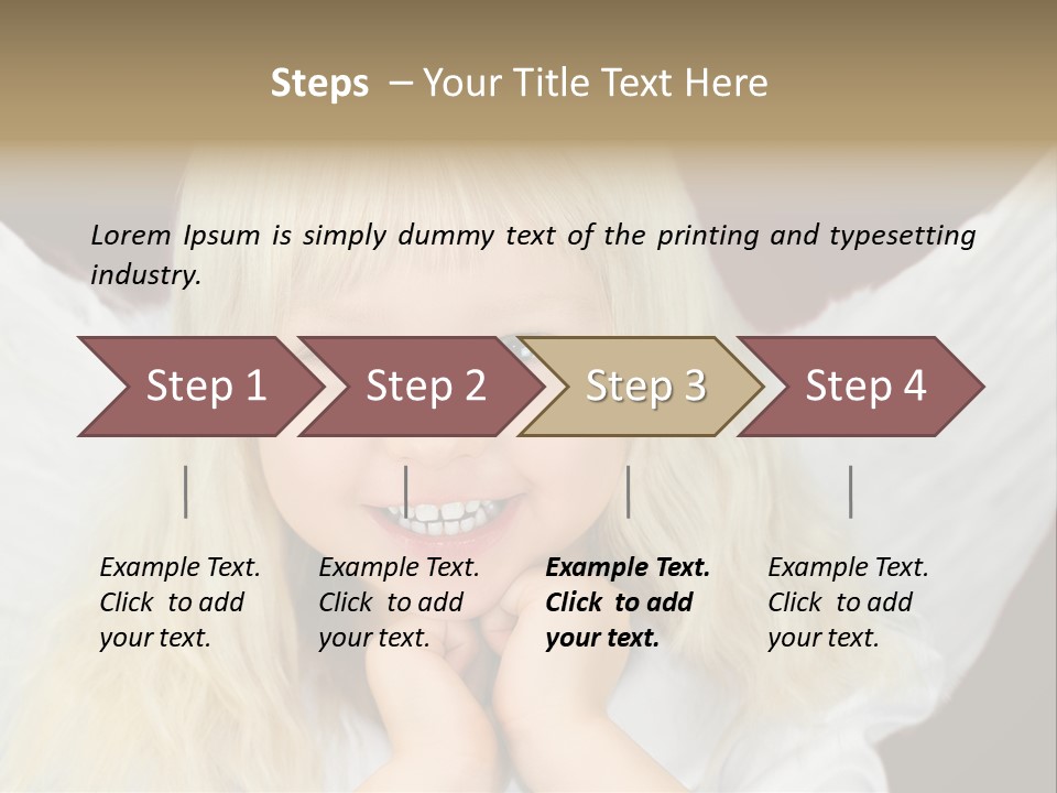 Blaue Augen Blond Rot PowerPoint Template