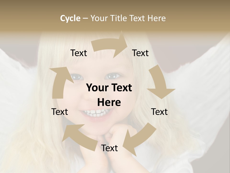 Blaue Augen Blond Rot PowerPoint Template