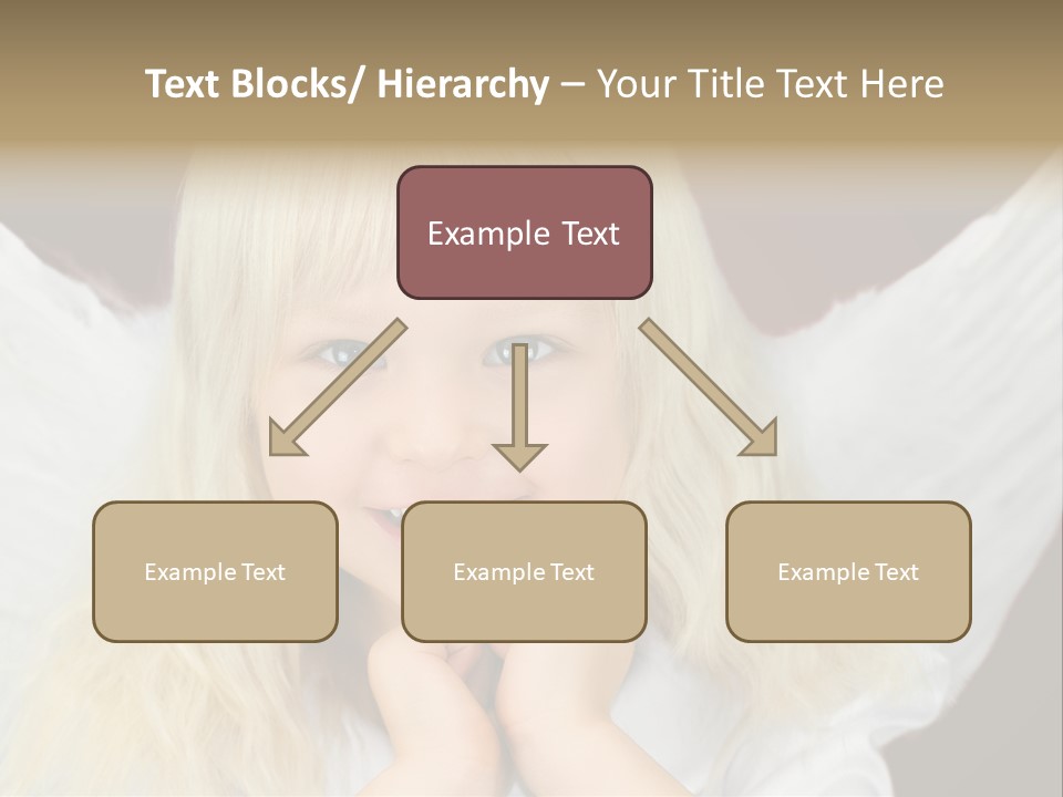 Blaue Augen Blond Rot PowerPoint Template