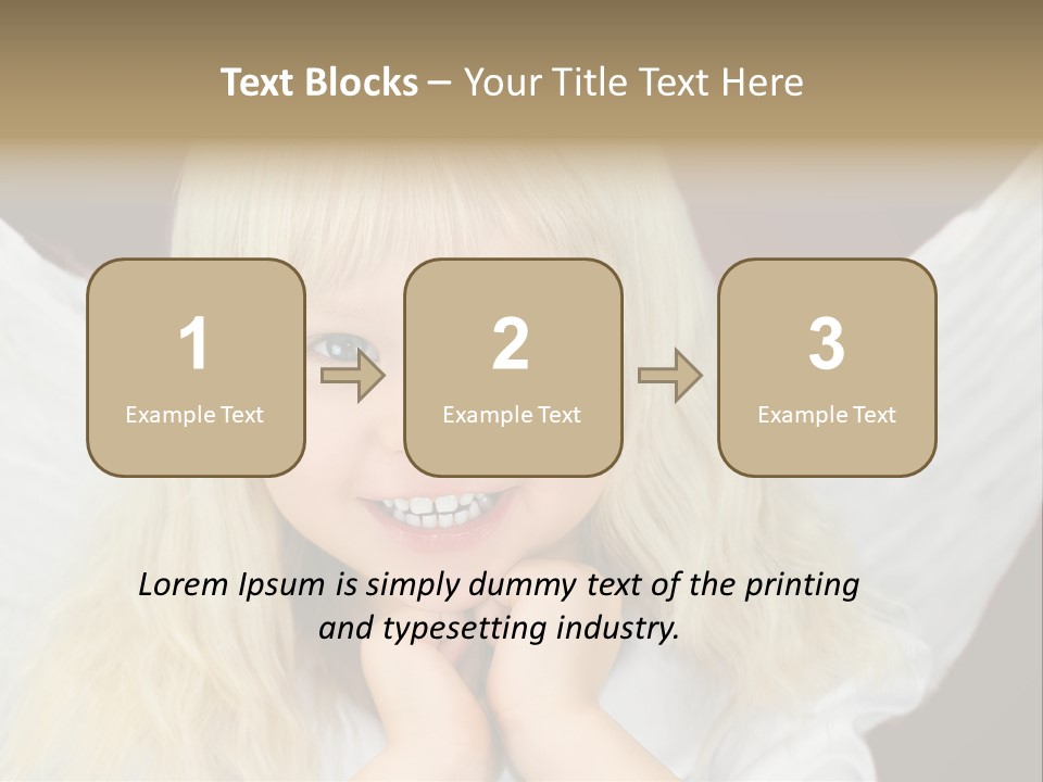 Blaue Augen Blond Rot PowerPoint Template