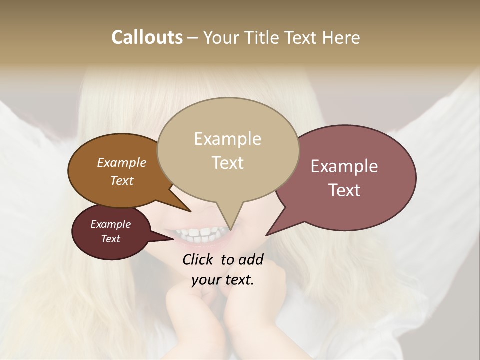 Blaue Augen Blond Rot PowerPoint Template