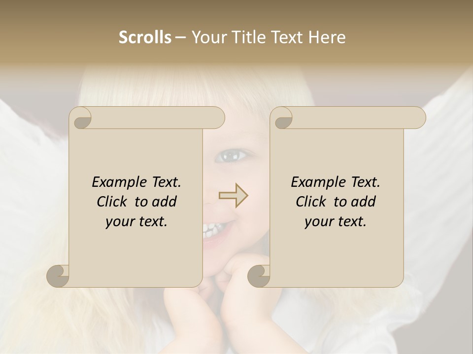 Blaue Augen Blond Rot PowerPoint Template