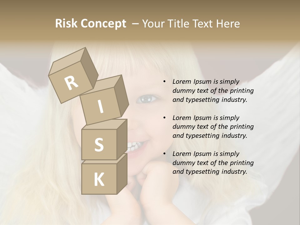 Blaue Augen Blond Rot PowerPoint Template