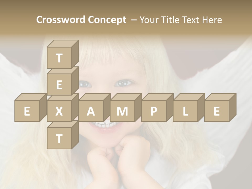 Blaue Augen Blond Rot PowerPoint Template