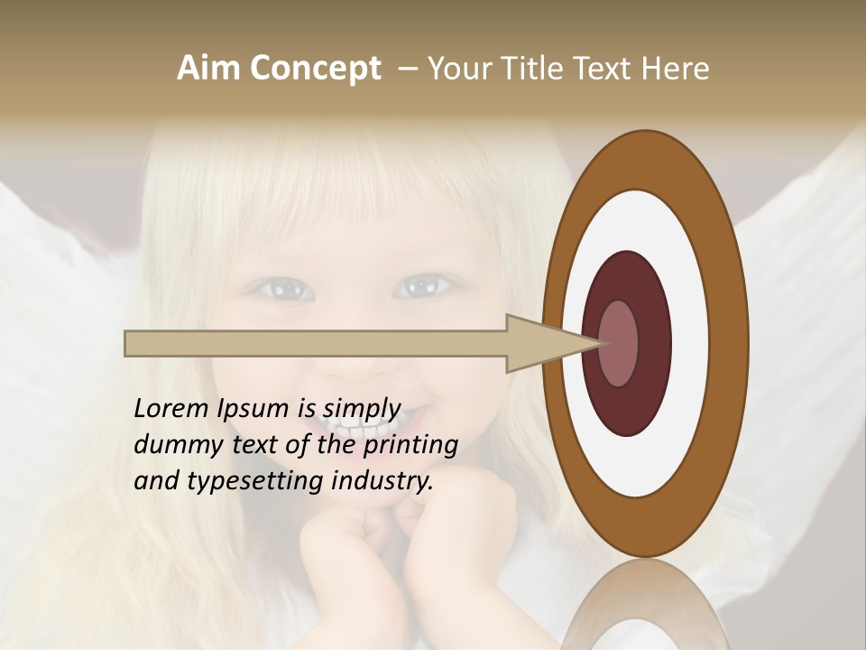 Blaue Augen Blond Rot PowerPoint Template