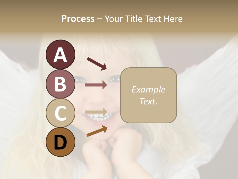 Blaue Augen Blond Rot PowerPoint Template