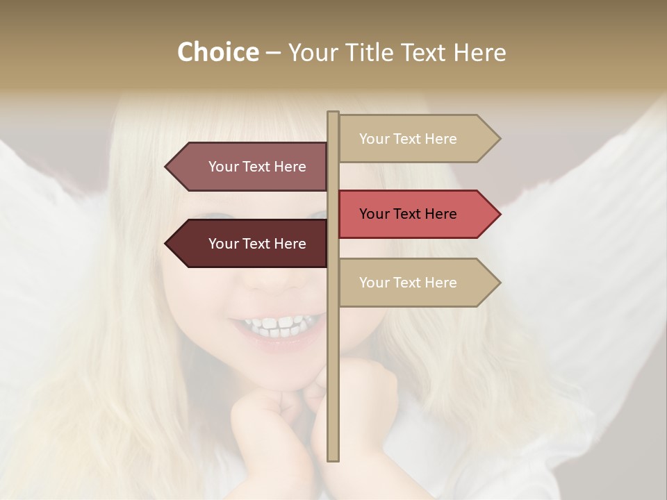 Blaue Augen Blond Rot PowerPoint Template