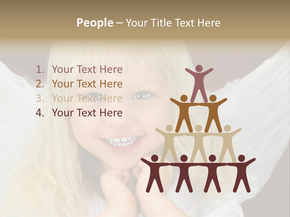 Blaue Augen Blond Rot PowerPoint Template