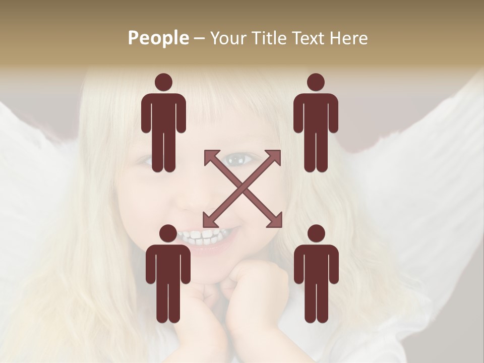 Blaue Augen Blond Rot PowerPoint Template