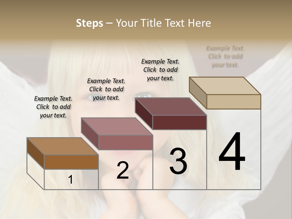 Blaue Augen Blond Rot PowerPoint Template