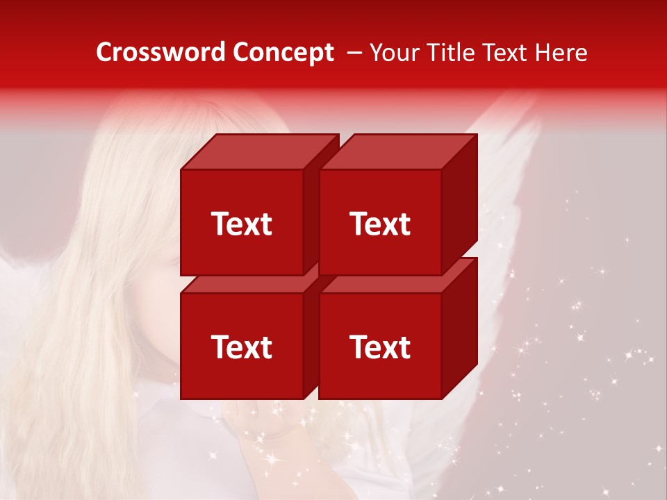 Engel Querformat Wei PowerPoint Template