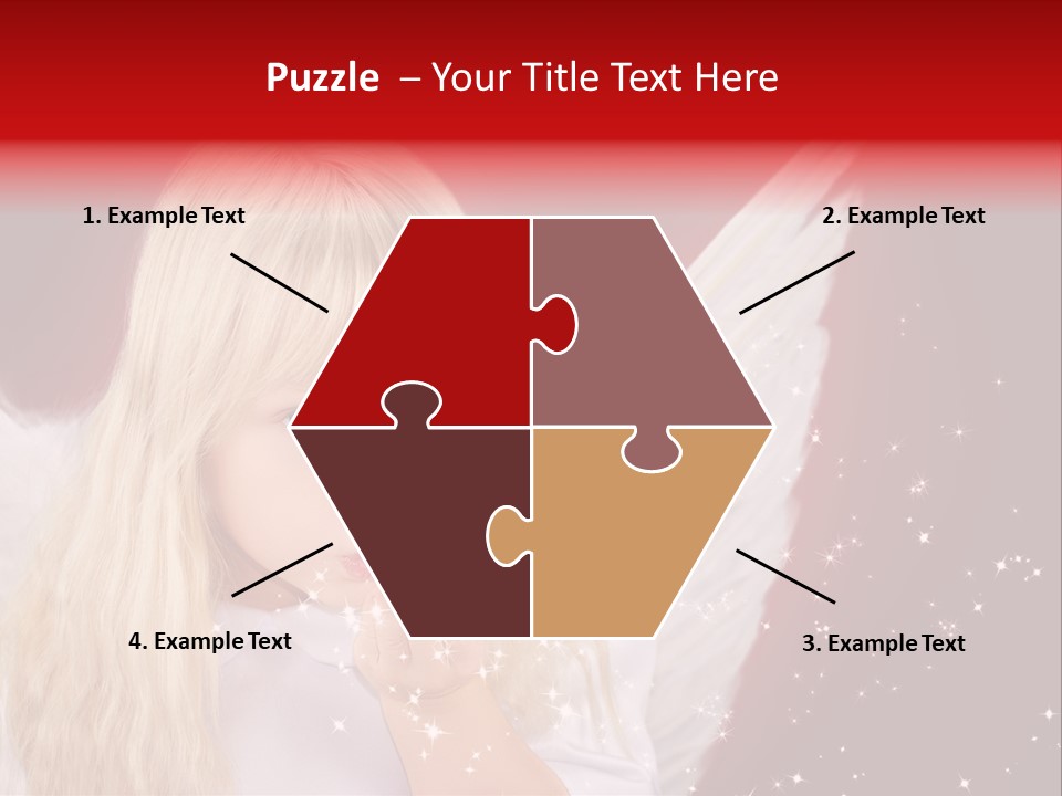 Engel Querformat Wei PowerPoint Template
