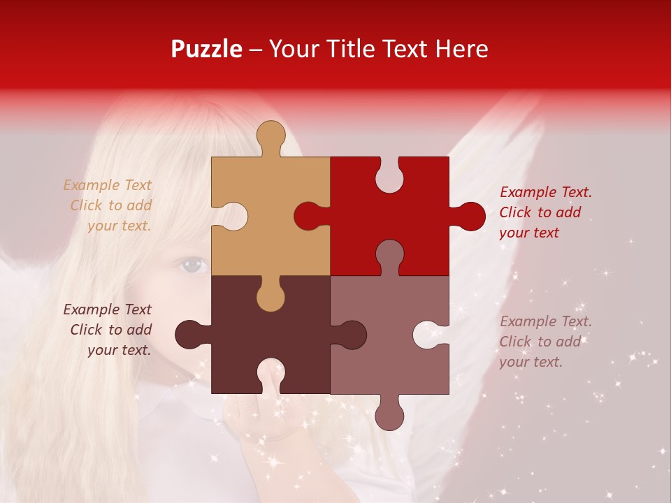 Engel Querformat Wei PowerPoint Template