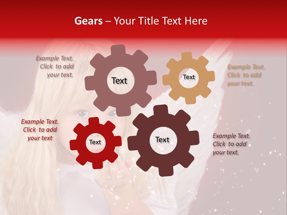 Engel Querformat Wei PowerPoint Template