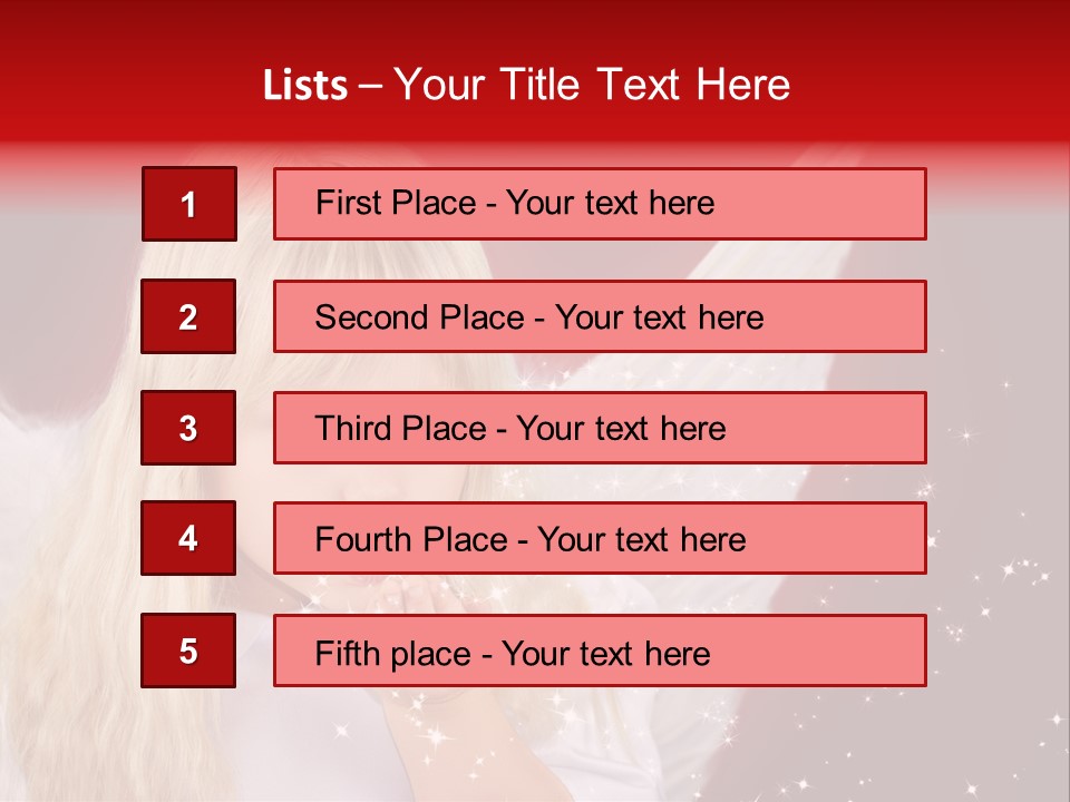 Engel Querformat Wei PowerPoint Template