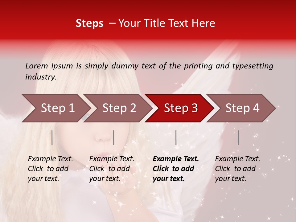 Engel Querformat Wei PowerPoint Template