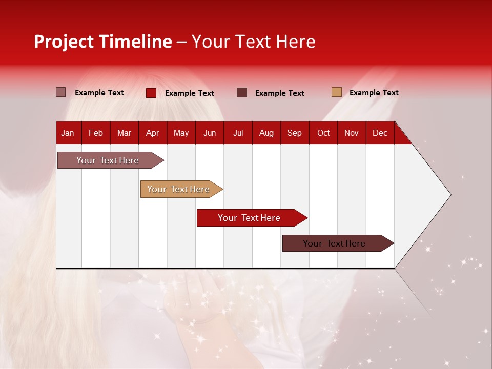 Engel Querformat Wei PowerPoint Template