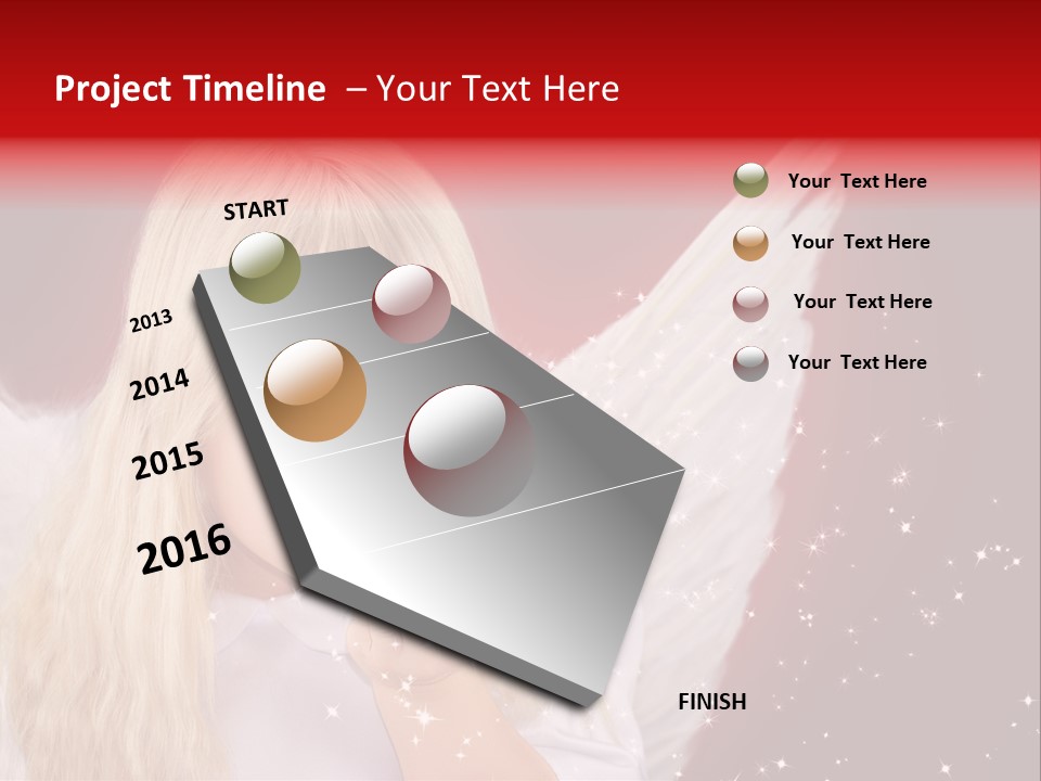 Engel Querformat Wei PowerPoint Template