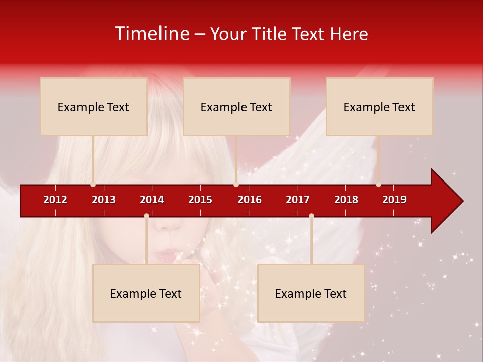 Engel Querformat Wei PowerPoint Template