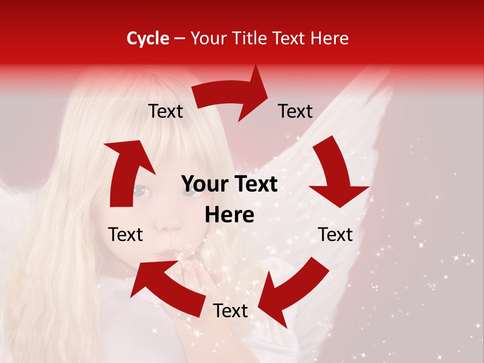 Engel Querformat Wei PowerPoint Template