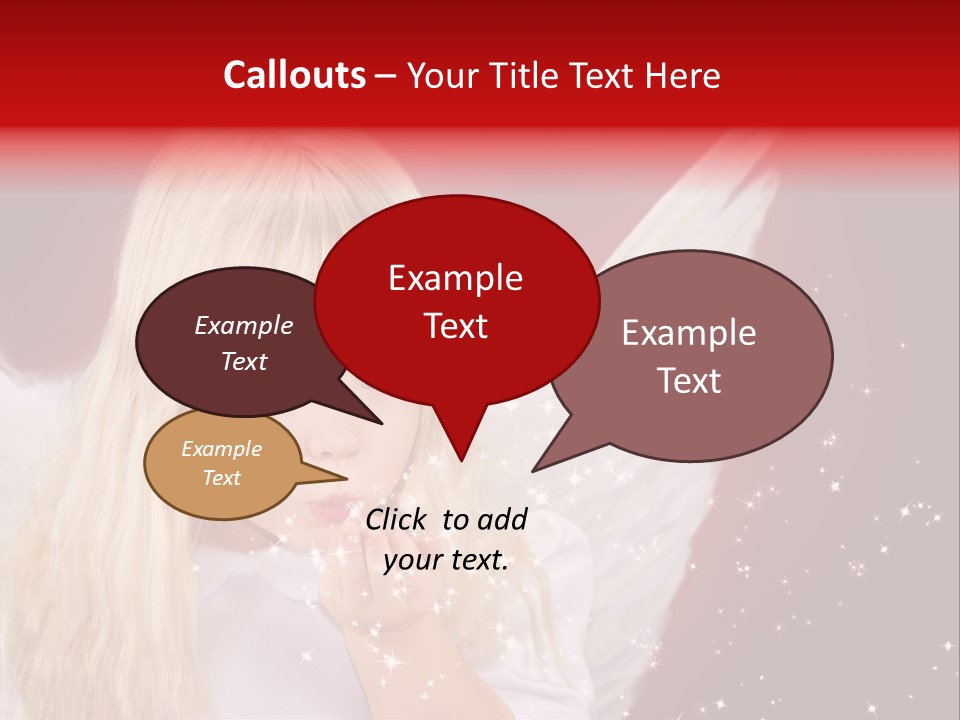 Engel Querformat Wei PowerPoint Template
