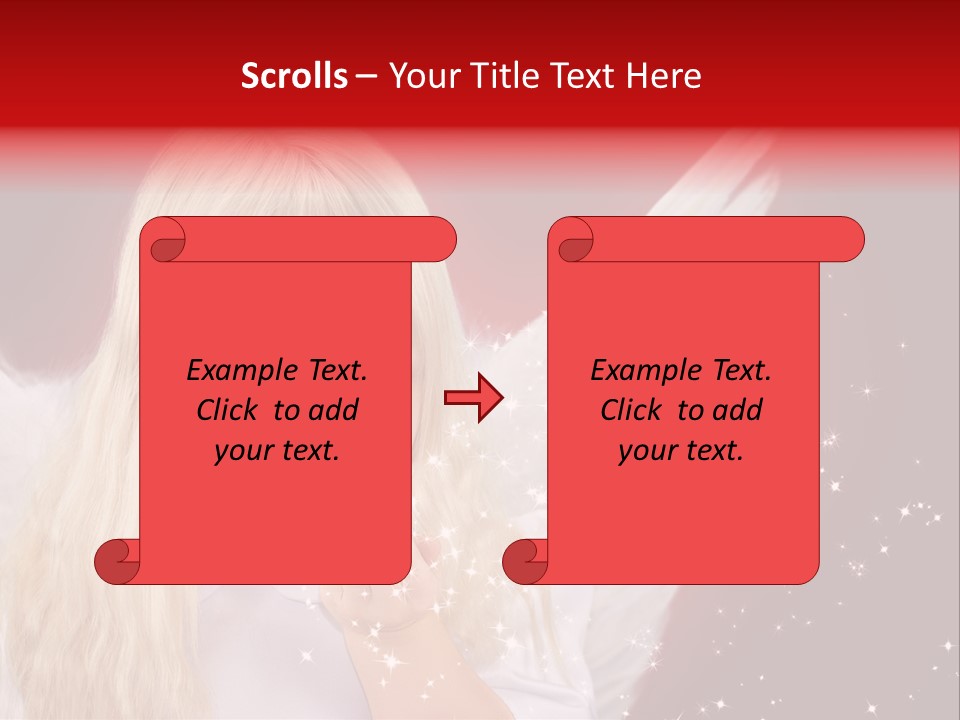 Engel Querformat Wei PowerPoint Template