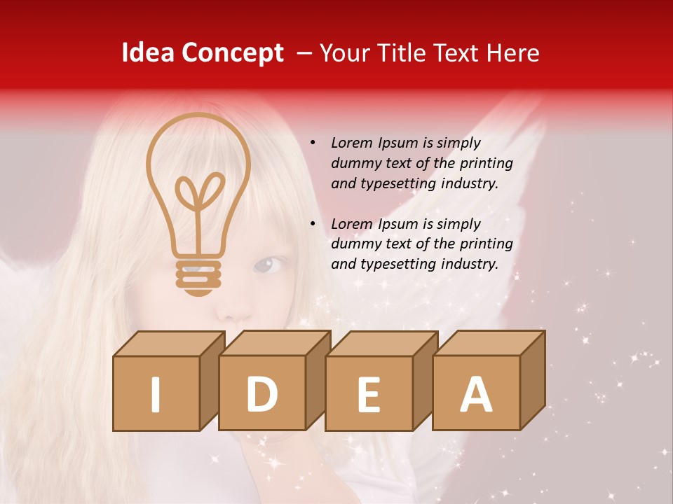 Engel Querformat Wei PowerPoint Template