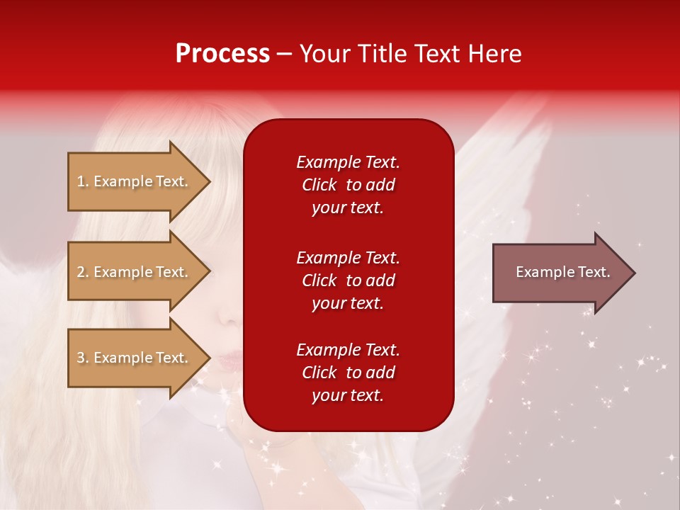 Engel Querformat Wei PowerPoint Template