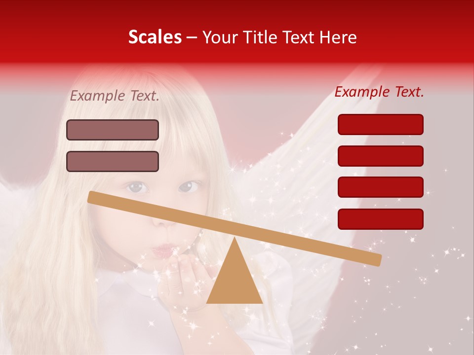 Engel Querformat Wei PowerPoint Template