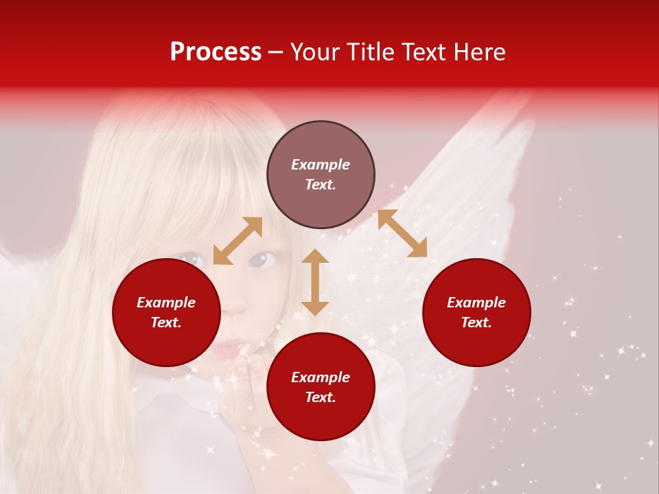 Engel Querformat Wei PowerPoint Template