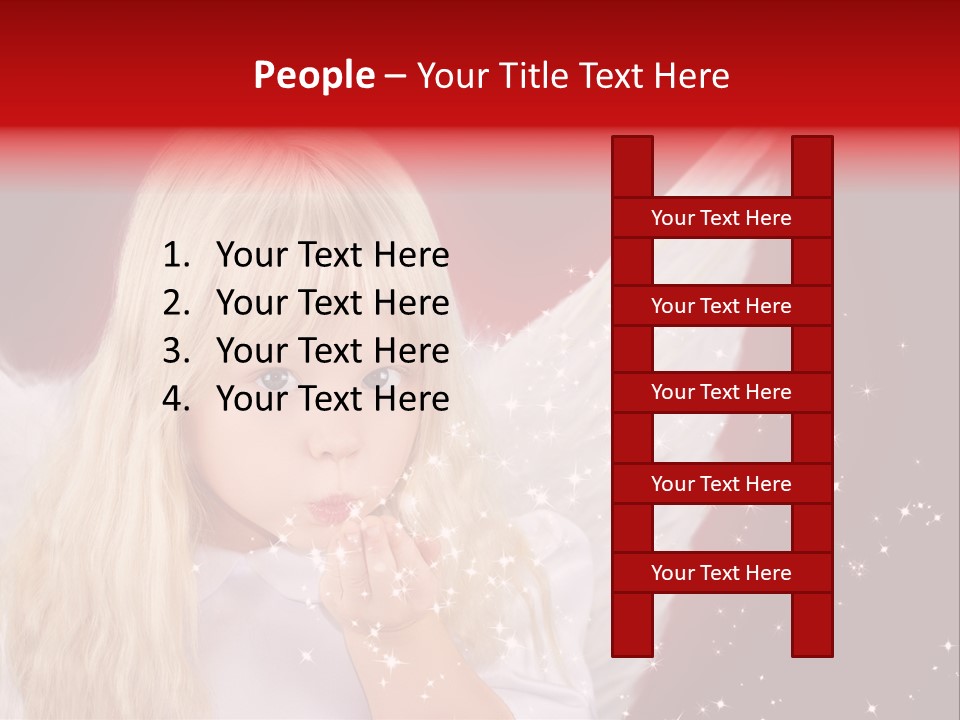 Engel Querformat Wei PowerPoint Template