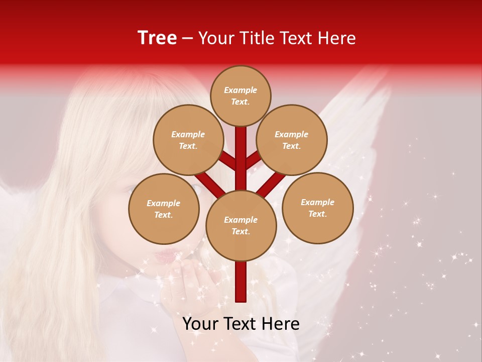 Engel Querformat Wei PowerPoint Template