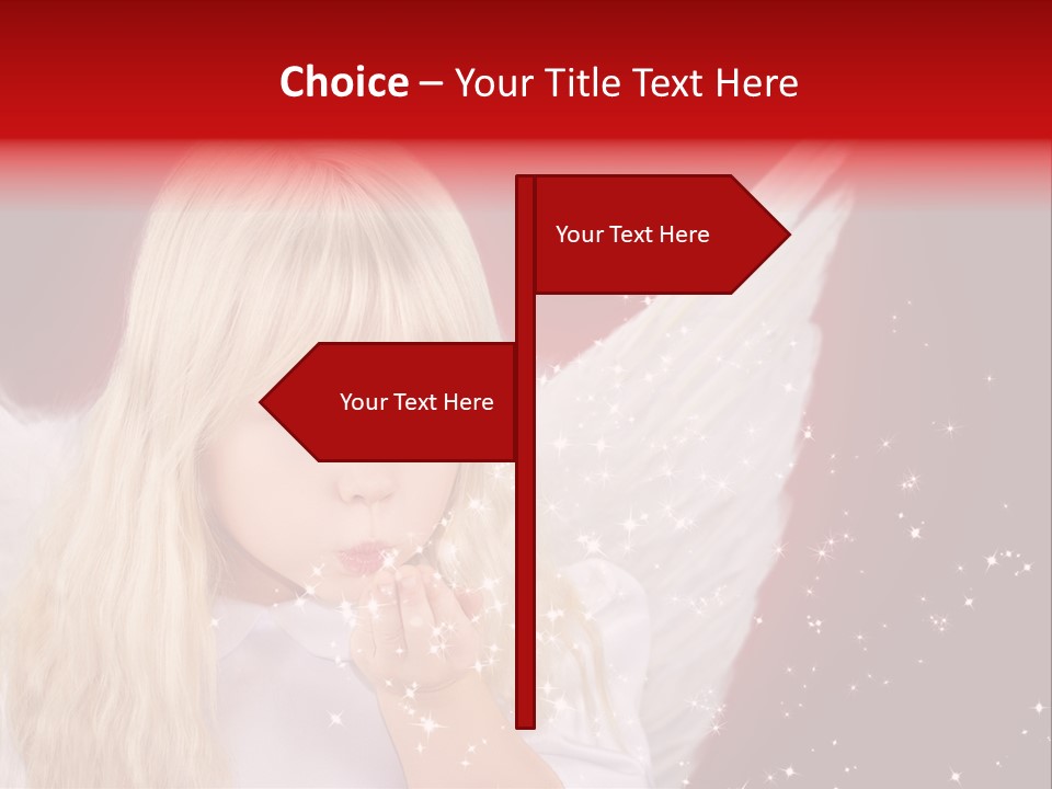 Engel Querformat Wei PowerPoint Template