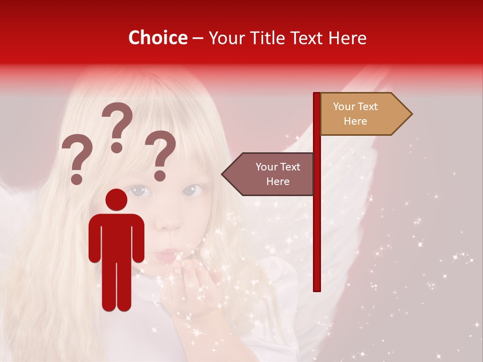 Engel Querformat Wei PowerPoint Template