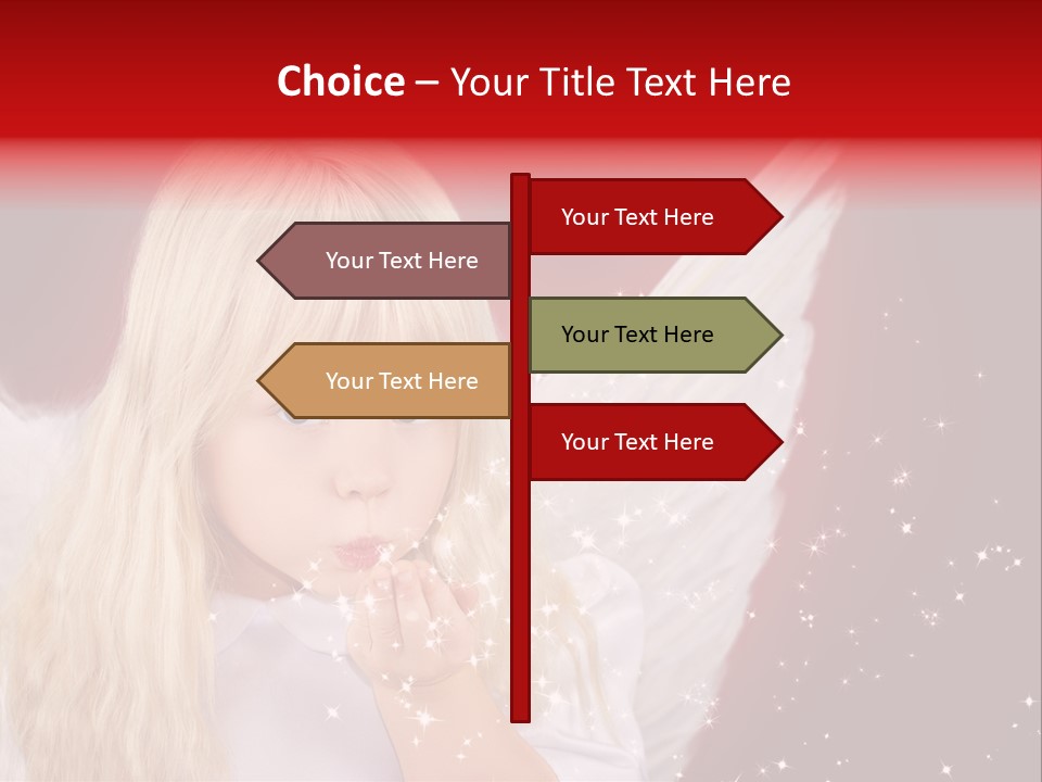Engel Querformat Wei PowerPoint Template