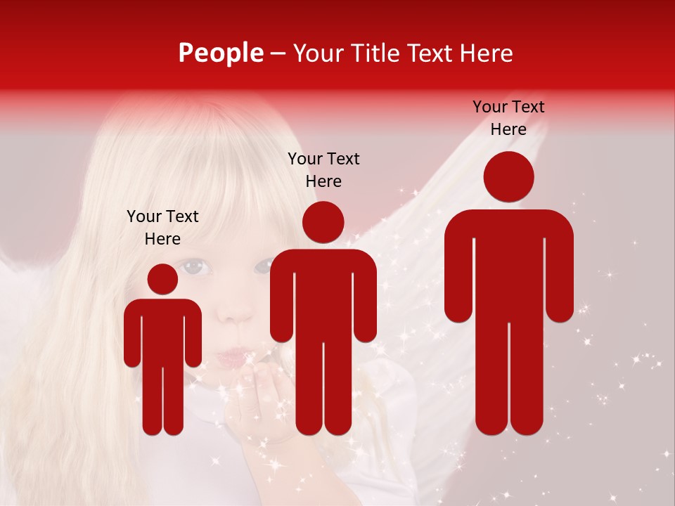 Engel Querformat Wei PowerPoint Template