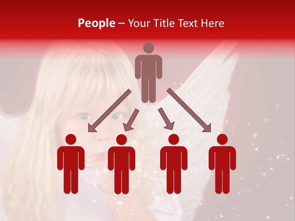 Engel Querformat Wei PowerPoint Template