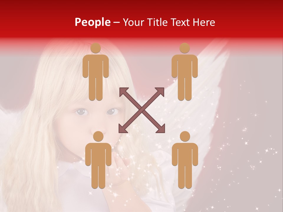 Engel Querformat Wei PowerPoint Template