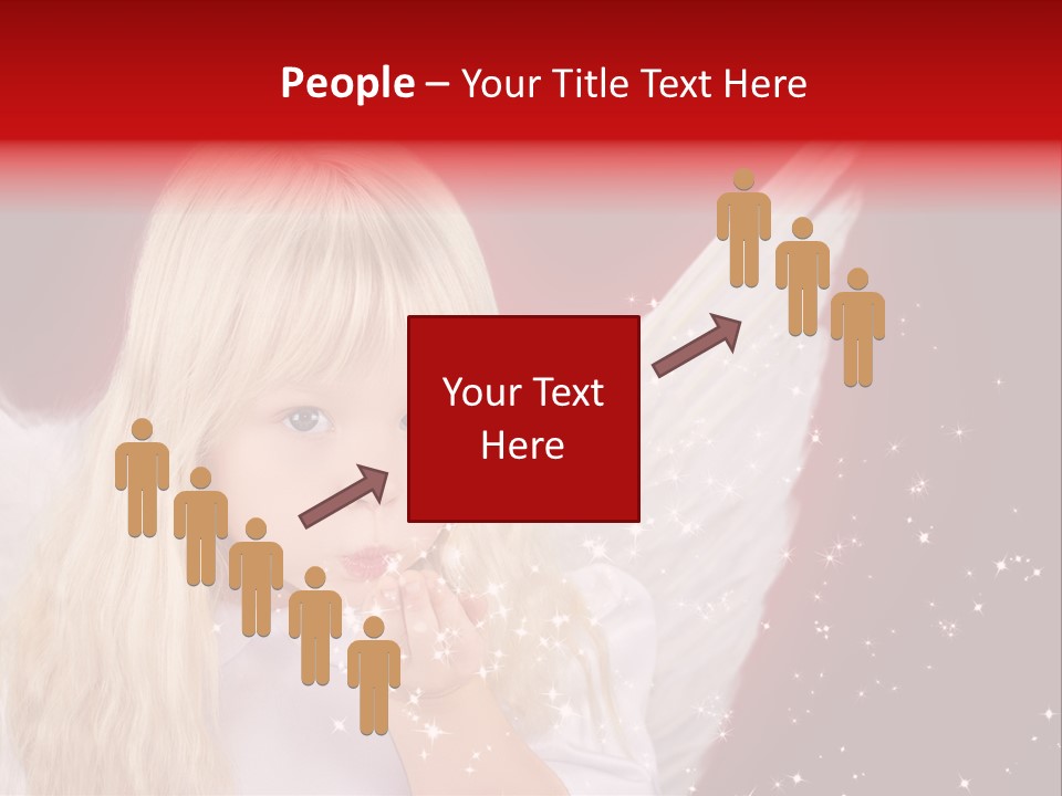 Engel Querformat Wei PowerPoint Template